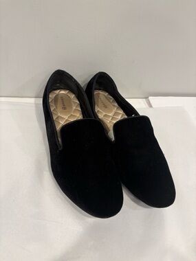 Birdies Black Velvet Slip-On Loafers